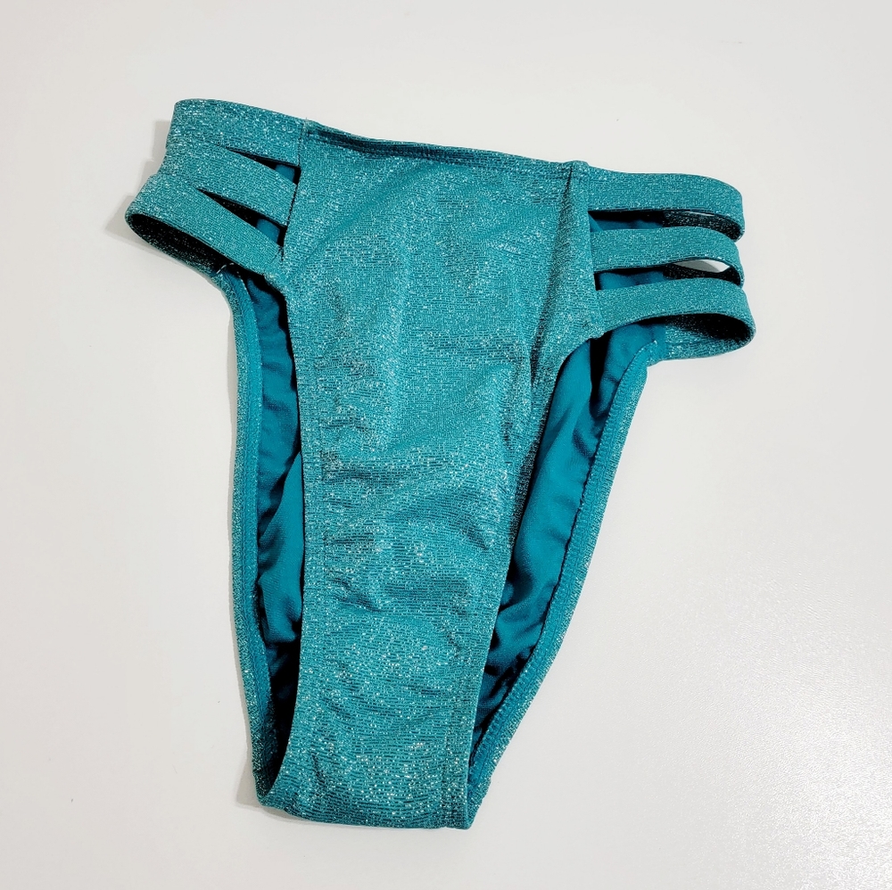 xhilaration Strappy High Leg Waist Bikini Bottom